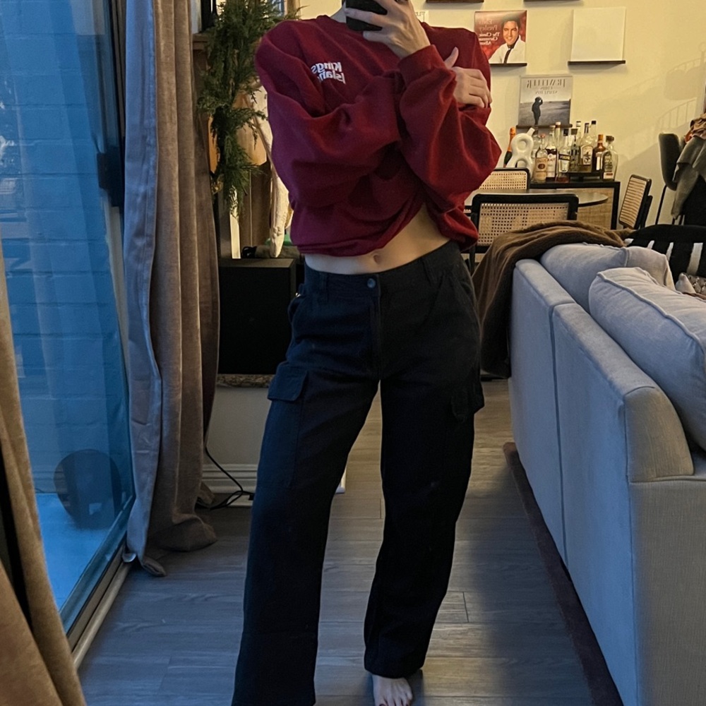Cotton On Black Straight Leg Cargo Pants